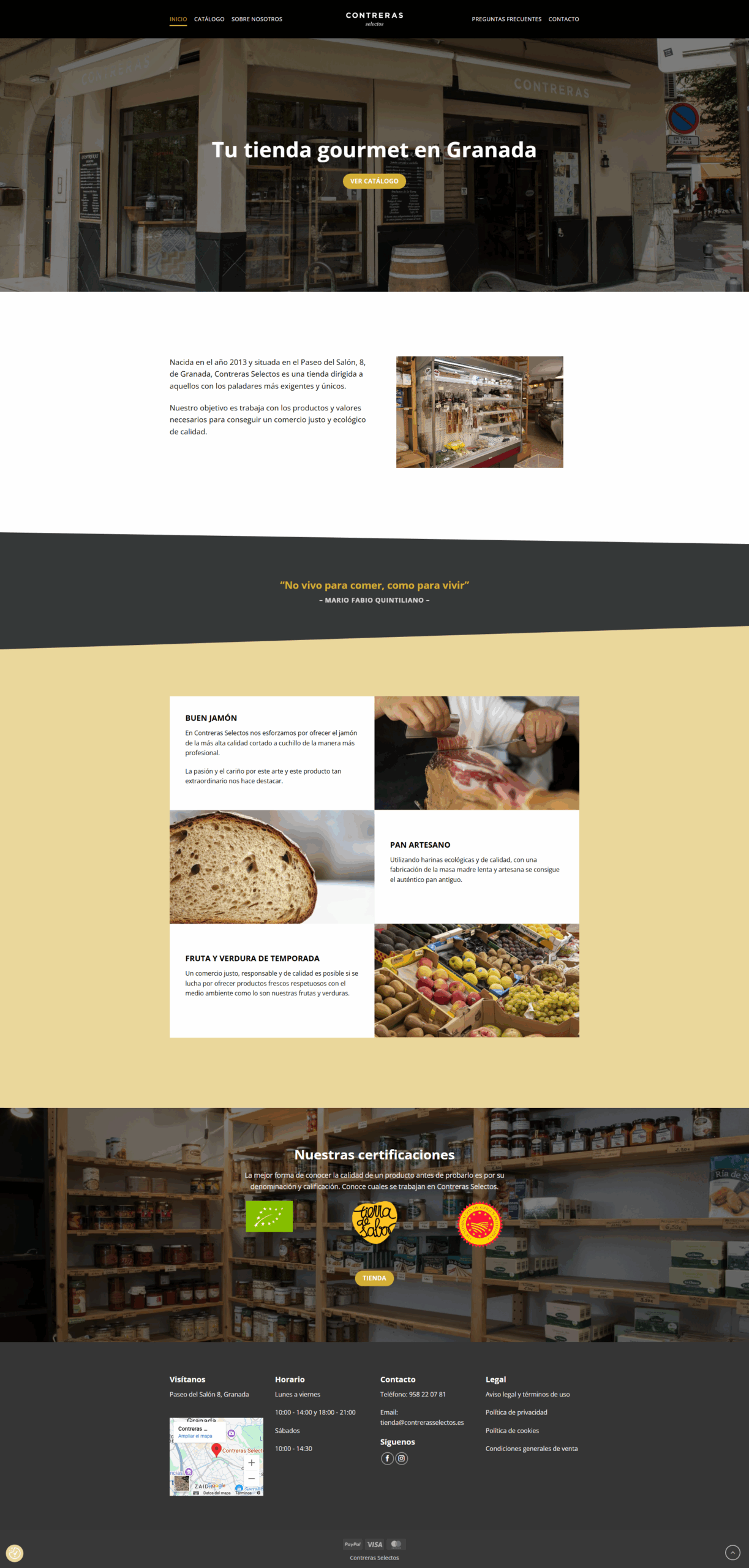 Contreras Selectos tienda gourmet Granada